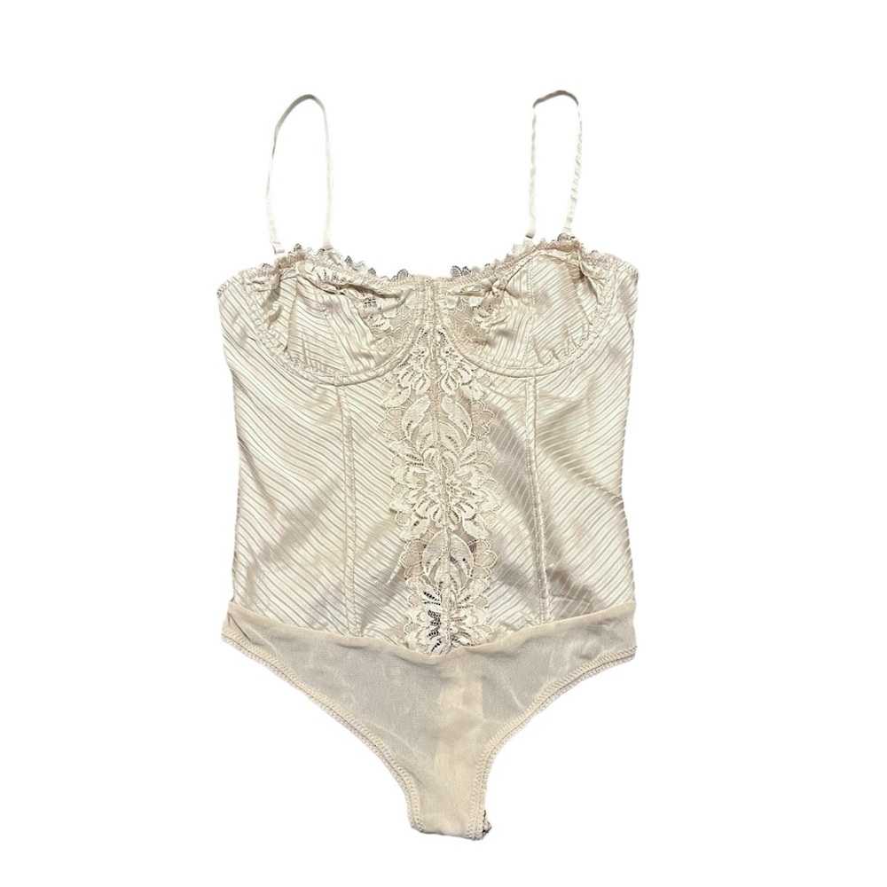 Elegant Cream Lace Bodysuit